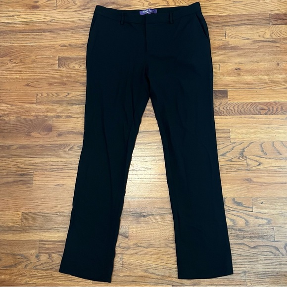 Ralph Lauren Collection Purple Label Italy Black Wool blend dress Pants Size 10 - Picture 1 of 6